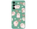 Funda Silicona Líquida Verde para Samsung Galaxy A15 4G / 5G diseño Cerdos Dibujos
