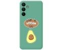 Funda Silicona Líquida Verde para Samsung Galaxy A15 4G / 5G diseño Vegan Life Dibujos