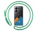 Personaliza tu Funda Colgante Transparente para Xiaomi Redmi Note 13 4G con Cordon Verde Agua Dibujo Personalizada