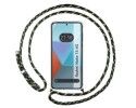 Funda Colgante Transparente para Xiaomi Redmi Note 13 4G con Cordon Verde / Dorado