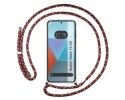 Funda Colgante Transparente para Xiaomi Redmi Note 13 4G con Cordon Rosa / Dorado