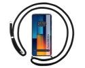 Funda Colgante Transparente para Xiaomi Poco M6 Pro 4G con Cordon Negro