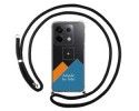 Personaliza tu Funda Colgante Transparente para Xiaomi Redmi Note 13 Pro 5G con Cordon Negro Dibujo Personalizada
