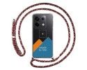 Personaliza tu Funda Colgante Transparente para Xiaomi Redmi Note 13 Pro 5G con Cordon Rosa / Dorado Dibujo Personalizada