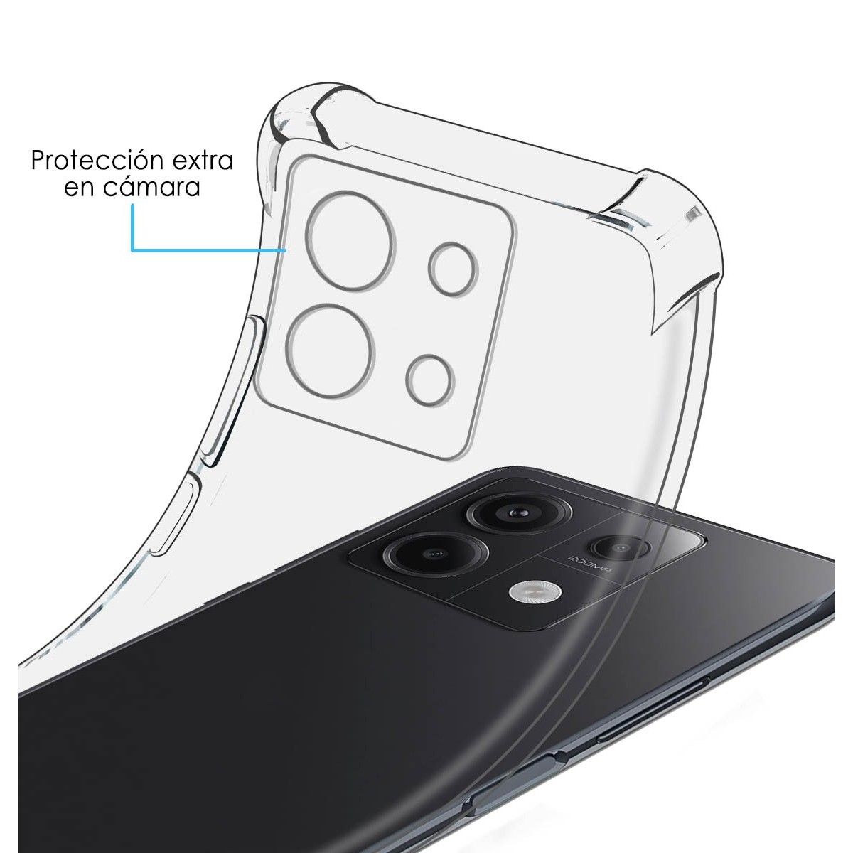 Funda Silicona Antigolpes Transparente para Xiaomi Redmi Note 13 Pro 5G