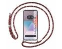 Funda Colgante Transparente para Xiaomi Redmi Note 13 Pro 5G con Cordon Rosa / Dorado