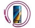 Personaliza tu Funda Colgante Transparente para Xiaomi Poco X6 5G con Cordon Rosa Fucsia Dibujo Personalizada