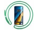 Personaliza tu Funda Colgante Transparente para Xiaomi Poco X6 5G con Cordon Verde Agua Dibujo Personalizada
