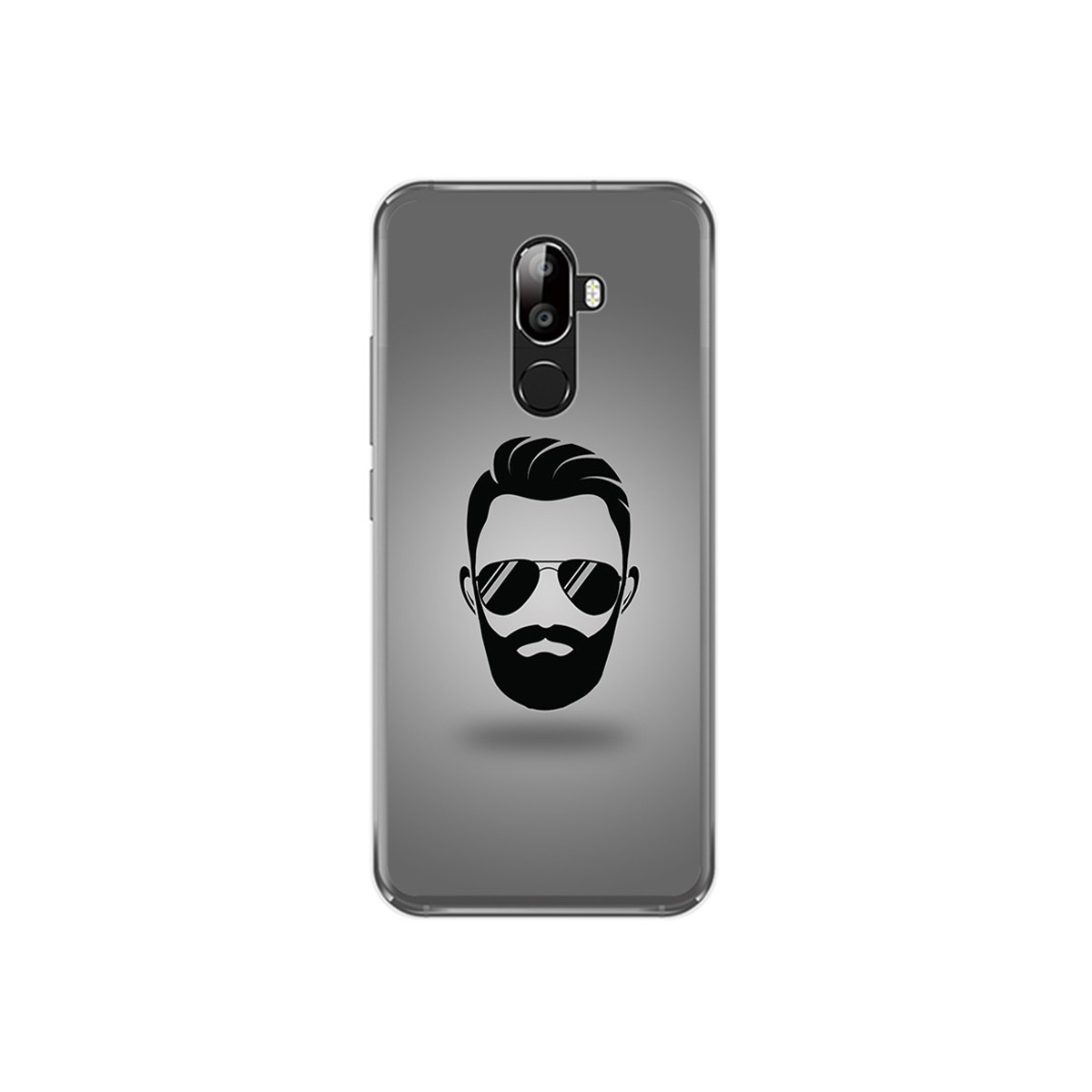 Funda Gel Tpu para Oukitel U18 Diseño Barba Dibujos