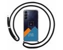Personaliza tu Funda Colgante Transparente para Samsung Galaxy A15 4G / 5G con Cordon Negro Dibujo Personalizada
