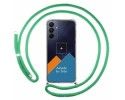 Personaliza tu Funda Colgante Transparente para Samsung Galaxy A15 4G / 5G con Cordon Verde Agua Dibujo Personalizada