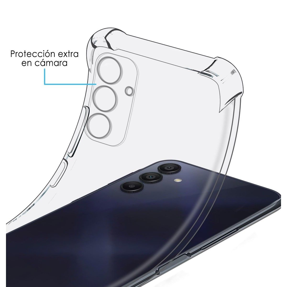 Funda Silicona Antigolpes Transparente para Samsung Galaxy A15 4G / 5G
