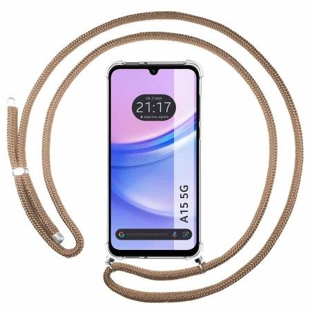 Funda Colgante Transparente para Samsung Galaxy A15 4G / 5G con Cordon Camel