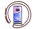 Funda Colgante Transparente para Samsung Galaxy A15 4G / 5G con Cordon Rosa / Dorado