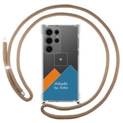 Personaliza tu Funda Colgante Transparente para Samsung Galaxy S24 Ultra 5G con Cordon Camel Dibujo Personalizada