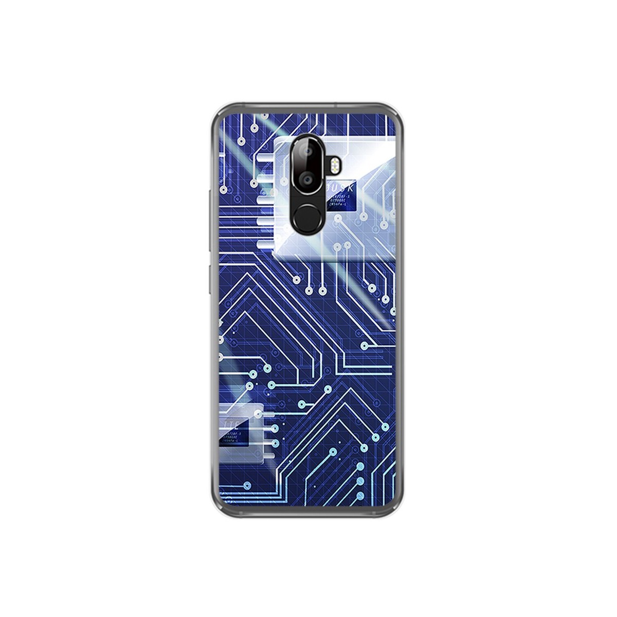 Funda Gel Tpu para Oukitel U18 Diseño Circuito Dibujos