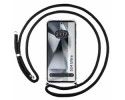 Funda Colgante Transparente para Samsung Galaxy S24 Ultra 5G con Cordon Negro