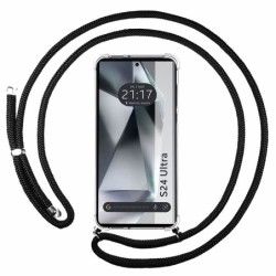 Funda Colgante Transparente para Samsung Galaxy S24 Ultra 5G con Cordon Negro