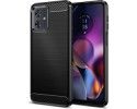 Funda Gel Tpu Tipo Carbon Negra para Motorola Moto G54 5G