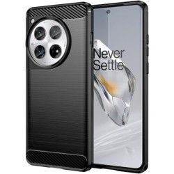 Funda Gel Tpu Tipo Carbon Negra para Oneplus 12 5G