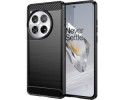 Funda Gel Tpu Tipo Carbon Negra para Oneplus 12R 5G