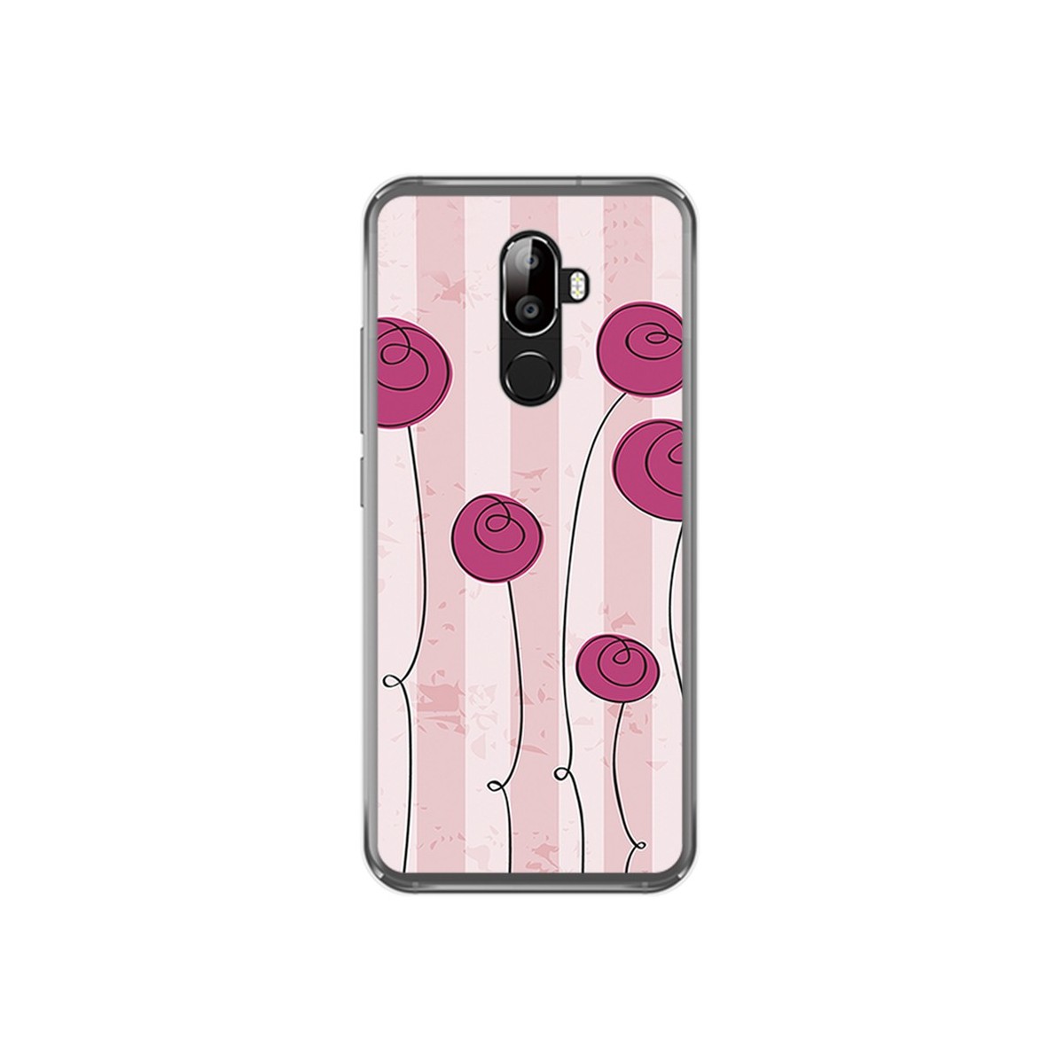 Funda Gel Tpu para Oukitel U18 Diseño Flores Vintage Dibujos