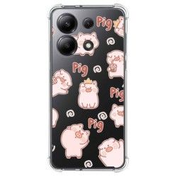 Funda Silicona Antigolpes para Xiaomi Redmi Note 13 4G diseño Cerdos Dibujos