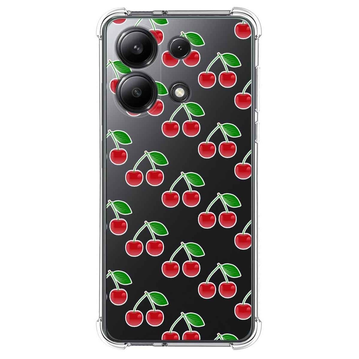 Funda Silicona Antigolpes para Xiaomi Redmi Note 13 4G diseño Cerezas Dibujos