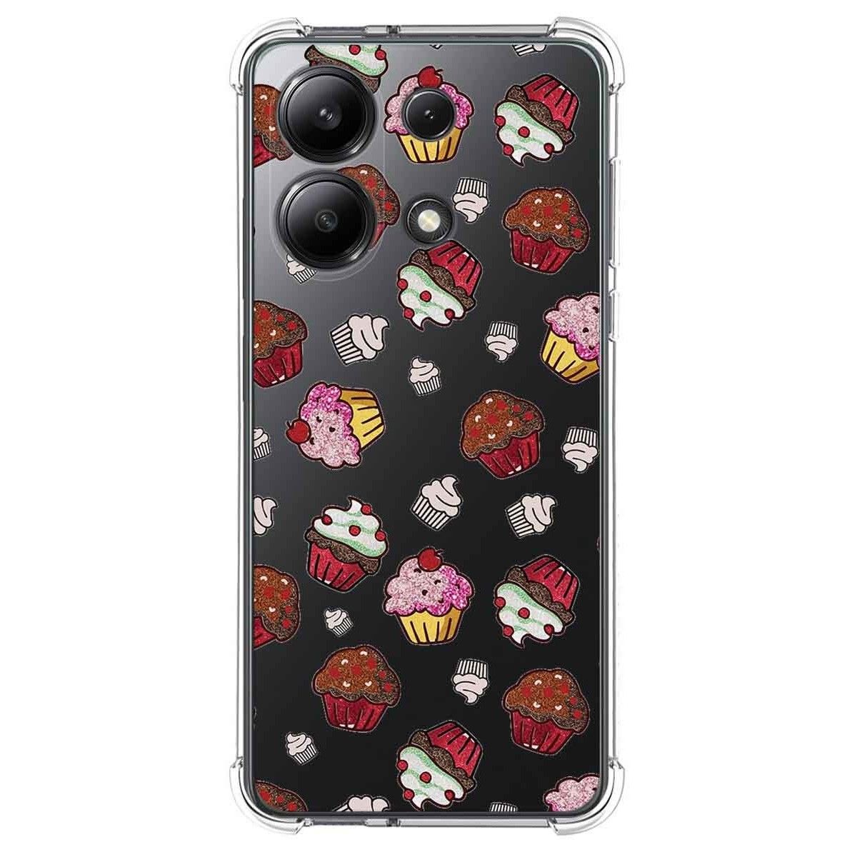 Funda Silicona Antigolpes para Xiaomi Redmi Note 13 4G diseño Muffins Dibujos