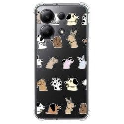 Funda Silicona Antigolpes para Xiaomi Redmi Note 13 4G diseño Perros Dibujos