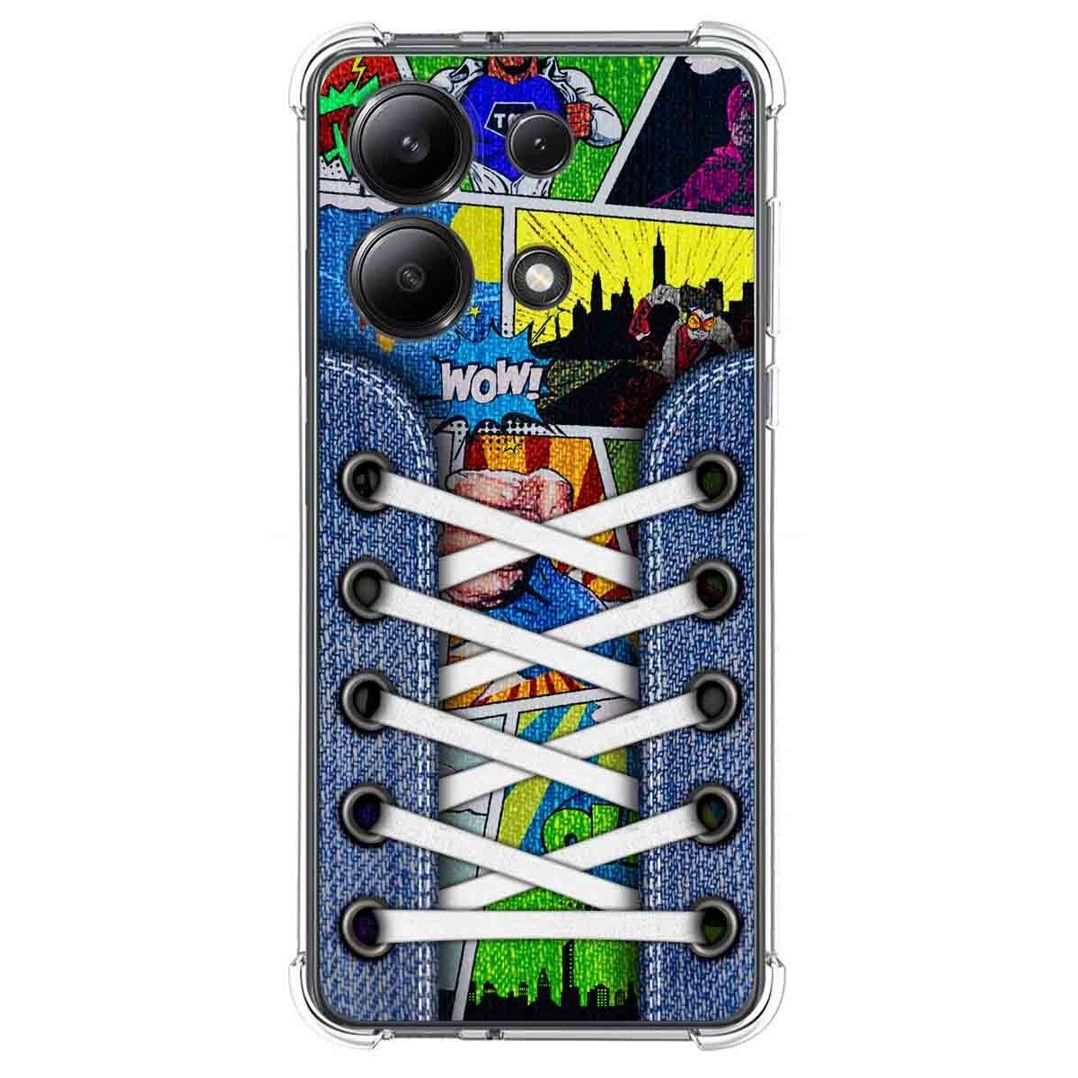 Funda Silicona Antigolpes para Xiaomi Redmi Note 13 4G diseño Zapatillas 14 Dibujos