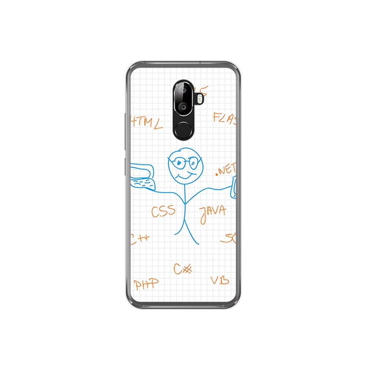 Funda Gel Tpu para Oukitel U18 Diseño Informatico Dibujos
