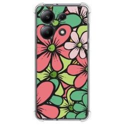 Funda Silicona Antigolpes para Xiaomi Redmi Note 13 4G diseño Flores 02 Dibujos