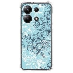 Funda Silicona Antigolpes para Xiaomi Redmi Note 13 4G diseño Flores 03 Dibujos