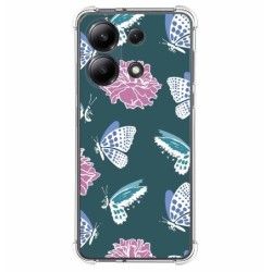 Funda Silicona Antigolpes para Xiaomi Redmi Note 13 4G diseño Flores 10 Dibujos