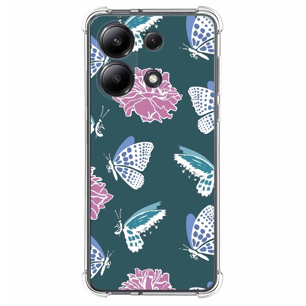 Funda Silicona Antigolpes para Xiaomi Redmi Note 13 4G diseño Flores 10 Dibujos
