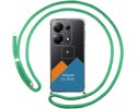 Personaliza tu Funda Colgante Transparente para Xiaomi Redmi Note 13 Pro 4G con Cordon Verde Agua Dibujo Personalizada