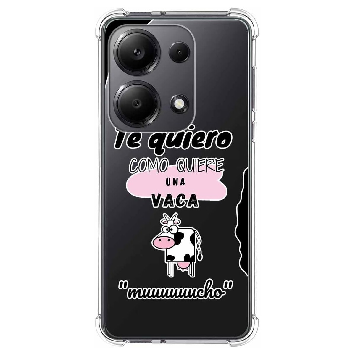 Funda Silicona Antigolpes para Xiaomi Redmi Note 13 Pro 4G diseño Vaca Dibujos