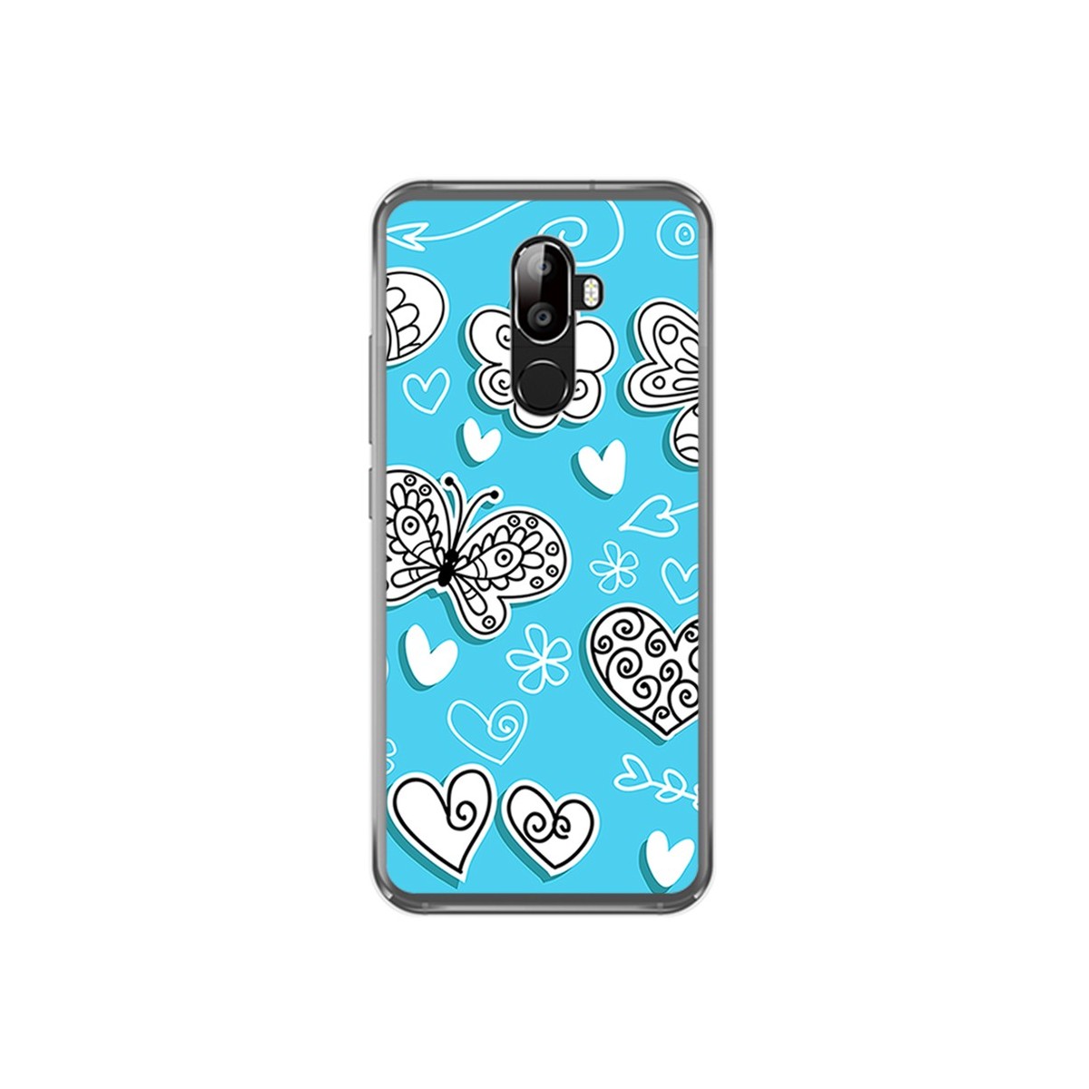 Funda Gel Tpu para Oukitel U18 Diseño Mariposas Dibujos