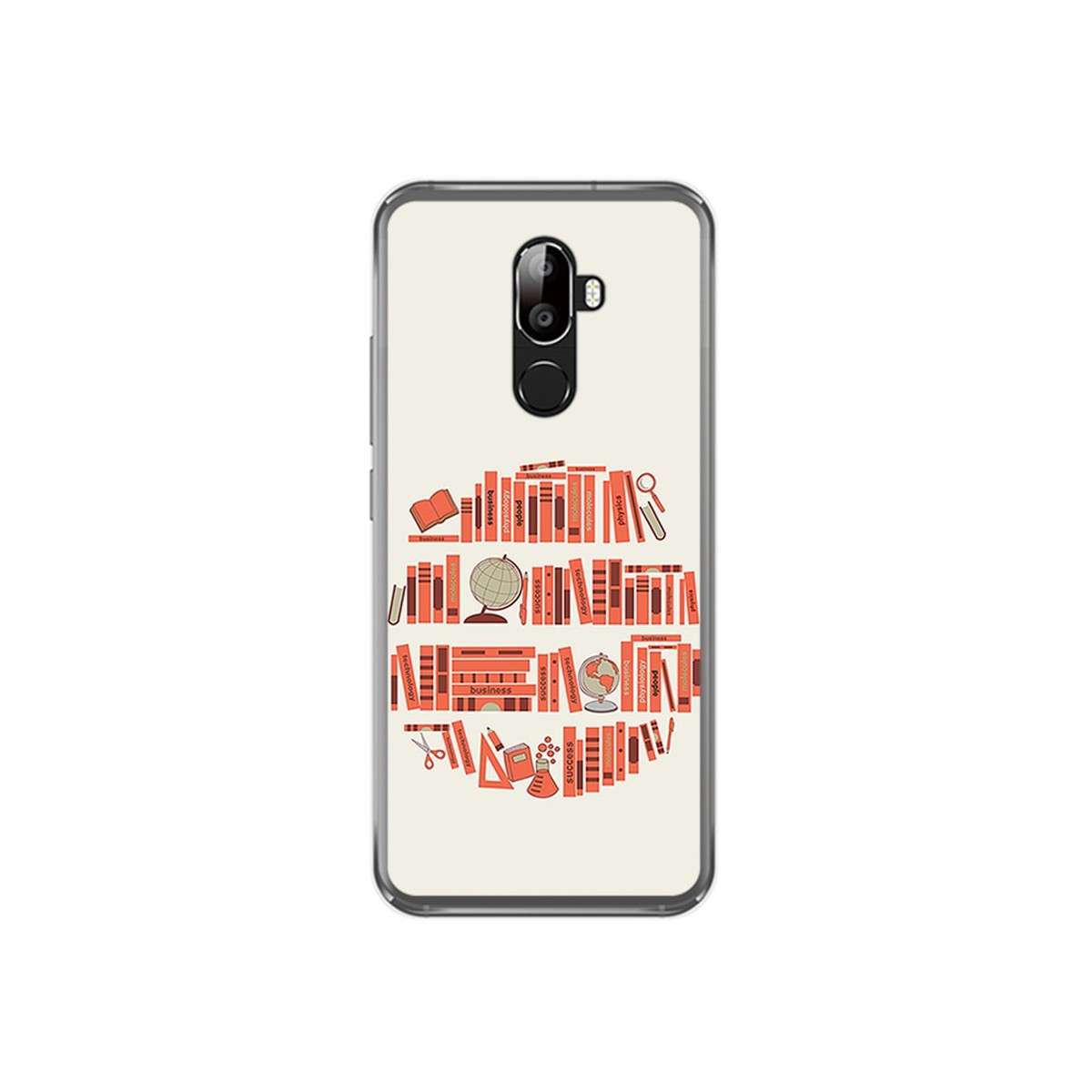 Funda Gel Tpu para Oukitel U18 Diseño Mundo Libro Dibujos