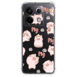 Funda Silicona Antigolpes para Xiaomi Redmi Note 13 Pro 5G diseño Cerdos Dibujos