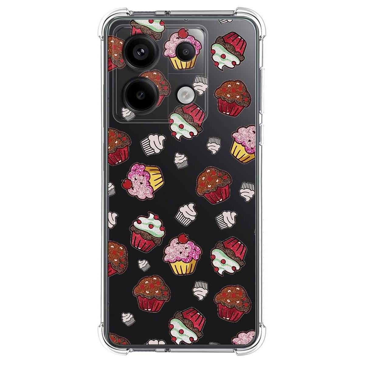 Funda Silicona Antigolpes para Xiaomi Redmi Note 13 Pro 5G diseño Muffins Dibujos