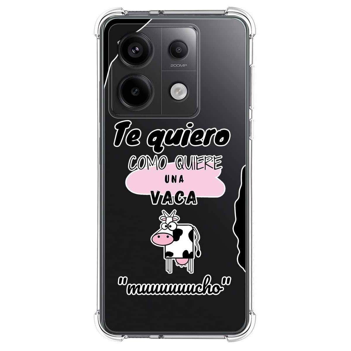 Funda Silicona Antigolpes para Xiaomi Redmi Note 13 Pro 5G diseño Vaca Dibujos