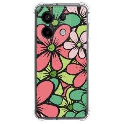 Funda Silicona Antigolpes para Xiaomi Redmi Note 13 Pro 5G diseño Flores 02 Dibujos