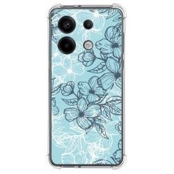 Funda Silicona Antigolpes para Xiaomi Redmi Note 13 Pro 5G diseño Flores 03 Dibujos