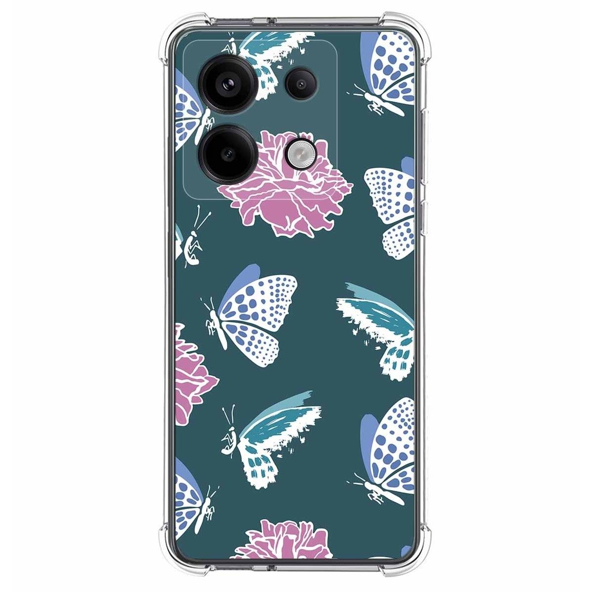 Funda Silicona Antigolpes para Xiaomi Redmi Note 13 Pro 5G diseño Flores 10 Dibujos