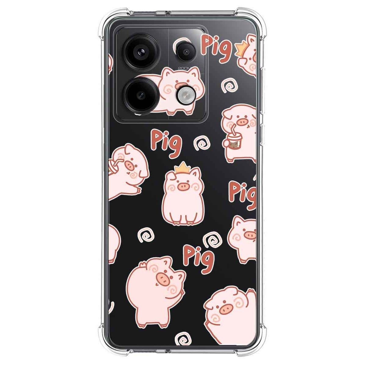 Funda Silicona Antigolpes para Xiaomi Poco X6 5G diseño Cerdos Dibujos