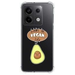 Funda Silicona Antigolpes para Xiaomi Poco X6 5G diseño Vegan Life Dibujos
