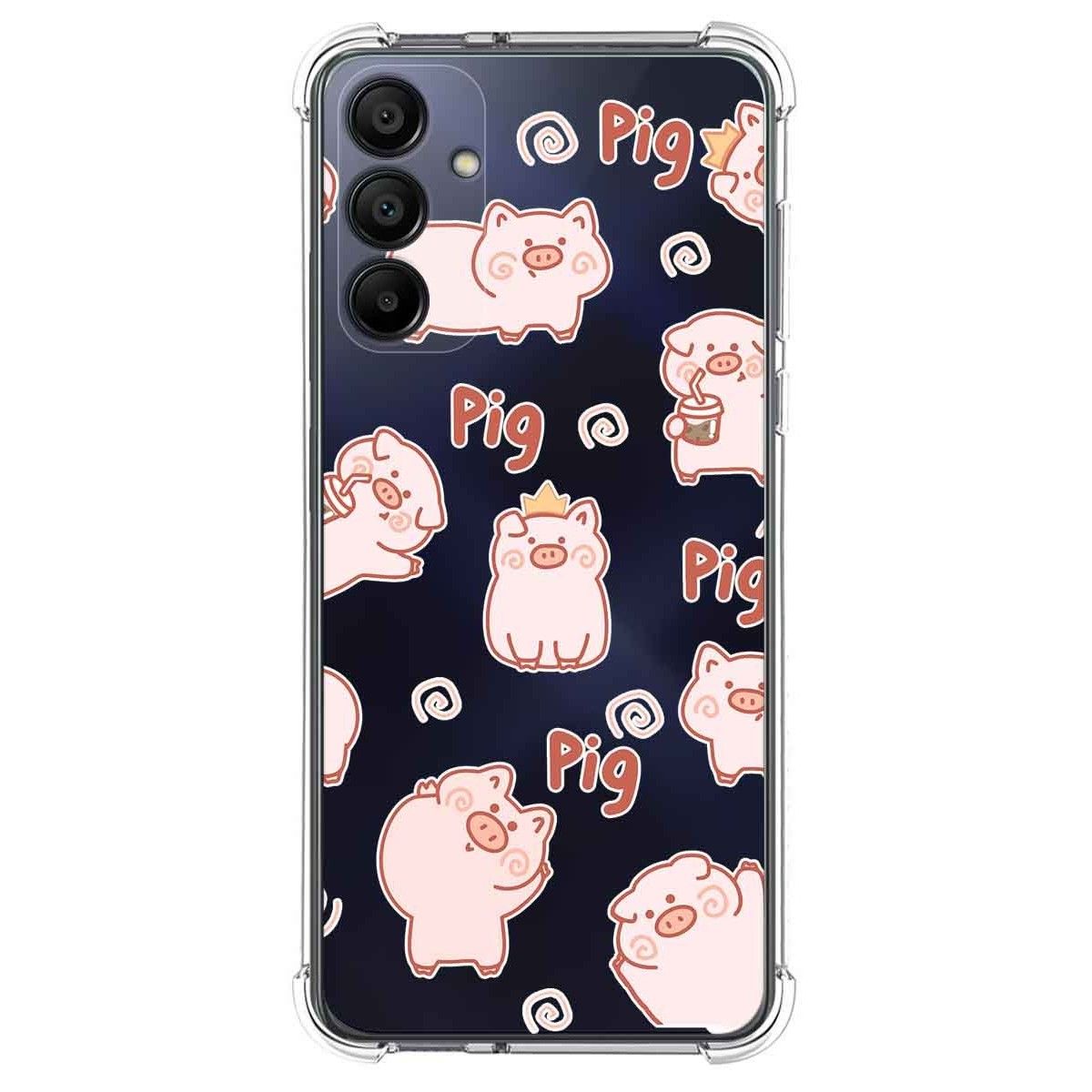 Funda Silicona Antigolpes para Samsung Galaxy A15 4G / 5G diseño Cerdos Dibujos