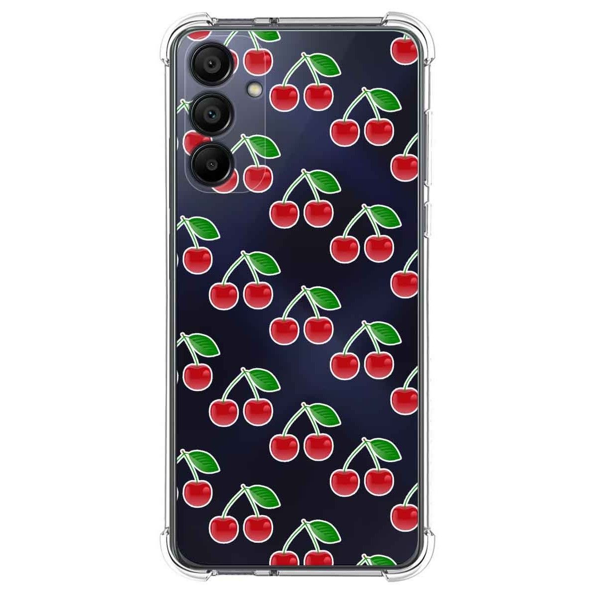 Funda Silicona Antigolpes para Samsung Galaxy A15 4G / 5G diseño Cerezas Dibujos